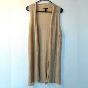 Organic Linen Sleeveless Cardigan
